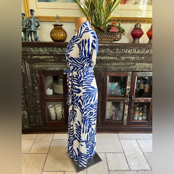 H&M button Down Tie Maxi Dress - Picture 3 of 6